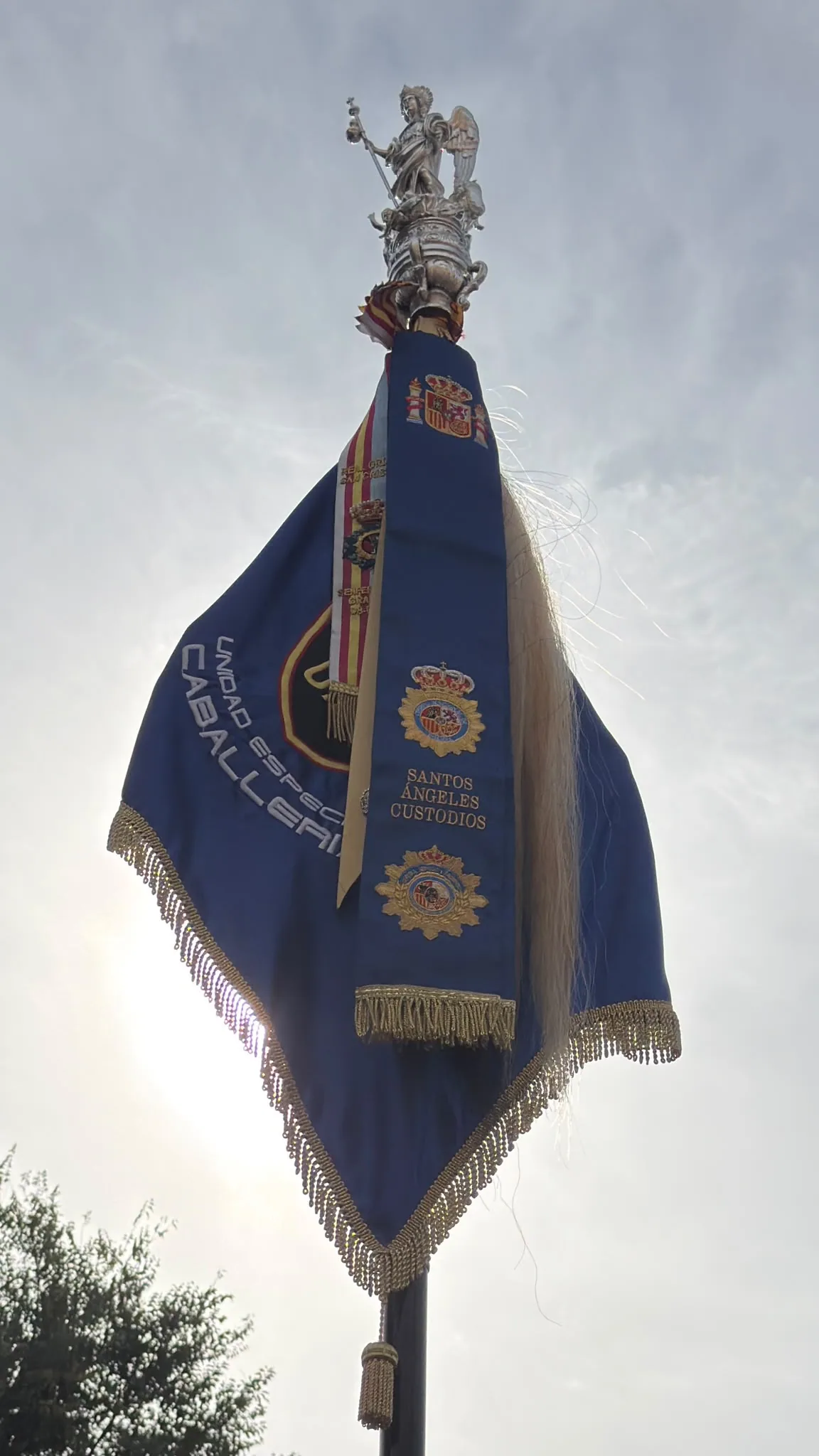 Entrega de la Corbata de Mérito de la Asociación Santos Ángeles Custodios, al Banderín de la Unidad de Caballería de Policía Local de Córdoba. Imagen 16 de 16